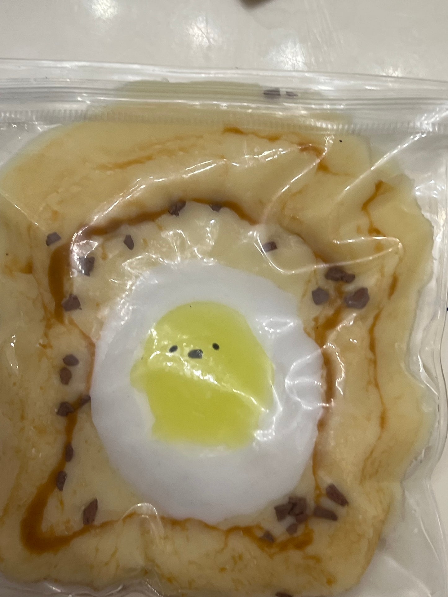 Gudetama 2 layer toast sticky taba squishy