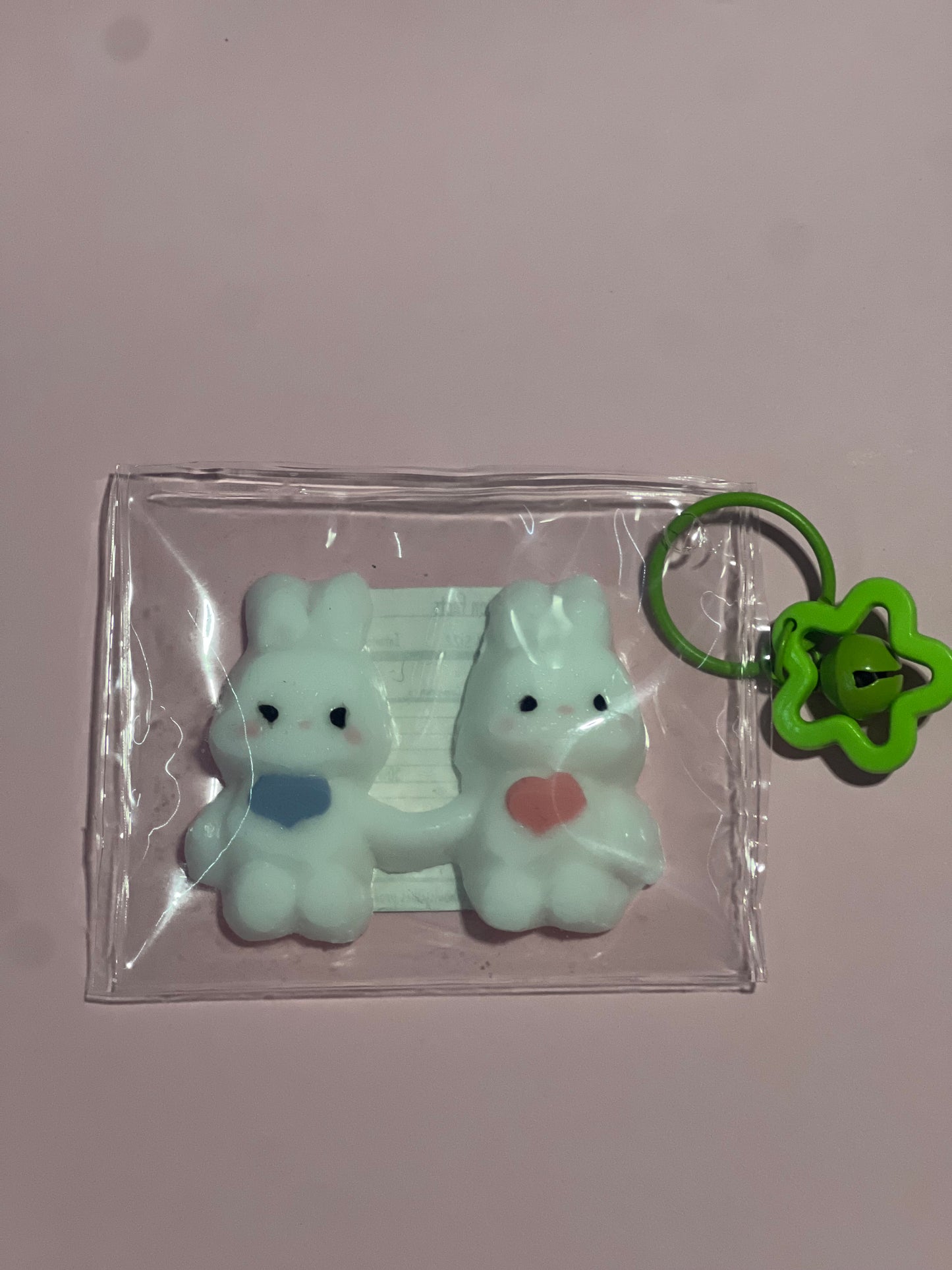 Mini Bunnies holding hands taba squishy (msg me in TK if want sticky or flocked)