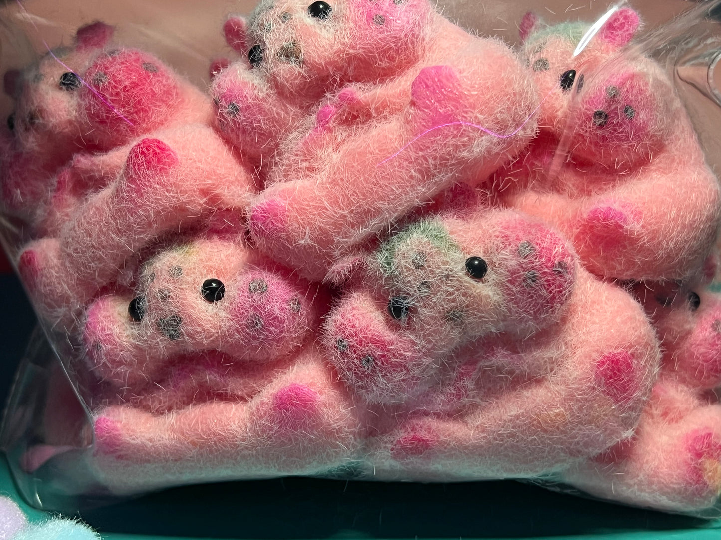 strawberry hamster taba squishy flocked