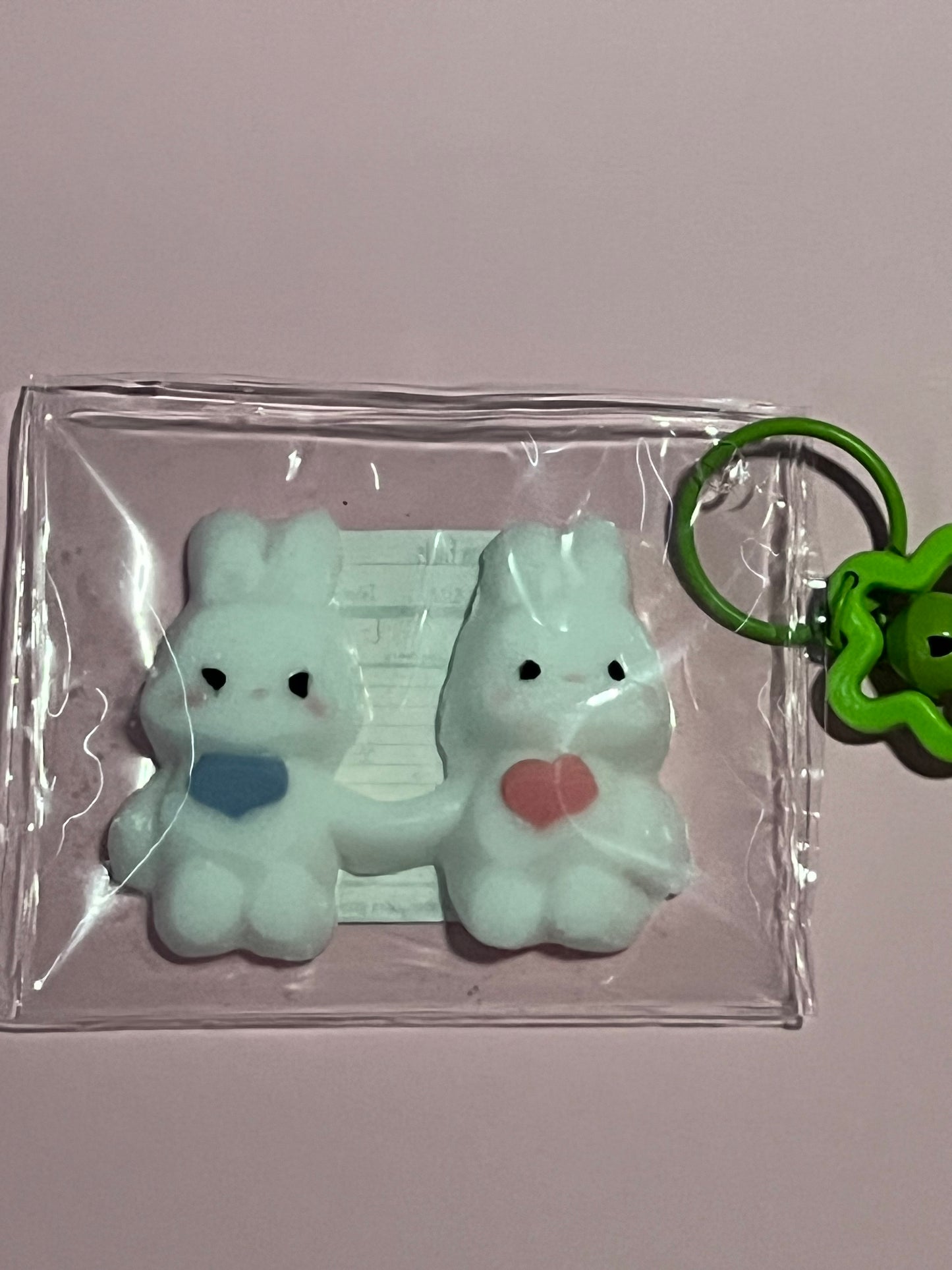 Mini Bunnies holding hands taba squishy (msg me in TK if want sticky or flocked)