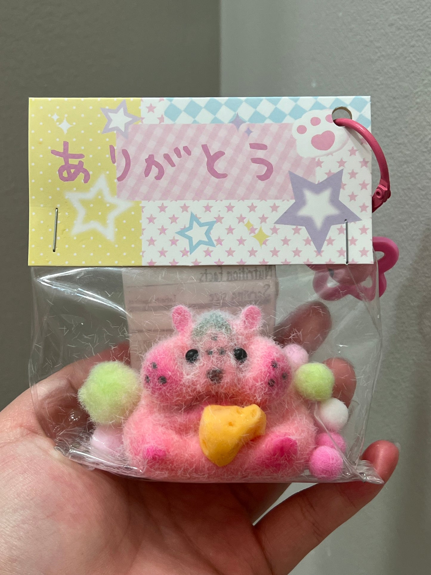 strawberry hamster taba squishy flocked