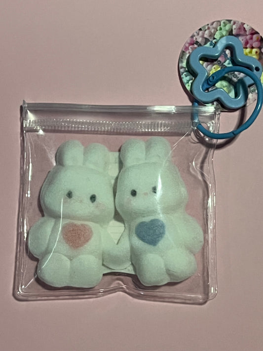 Mini Bunnies holding hands taba squishy (msg me in TK if want sticky or flocked)