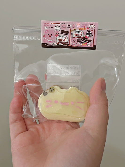 Mini cute 2 layer cat bread sticky taba squishy